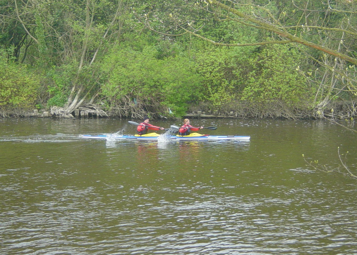 cara and rich paddling