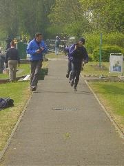 mark stepping it out