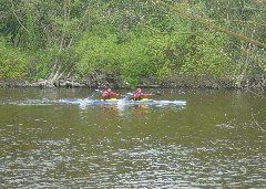 cara and rich paddling